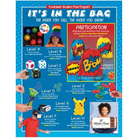 It's In The Bag Prizes (Blue) Prize Program Poster, 20 x 30